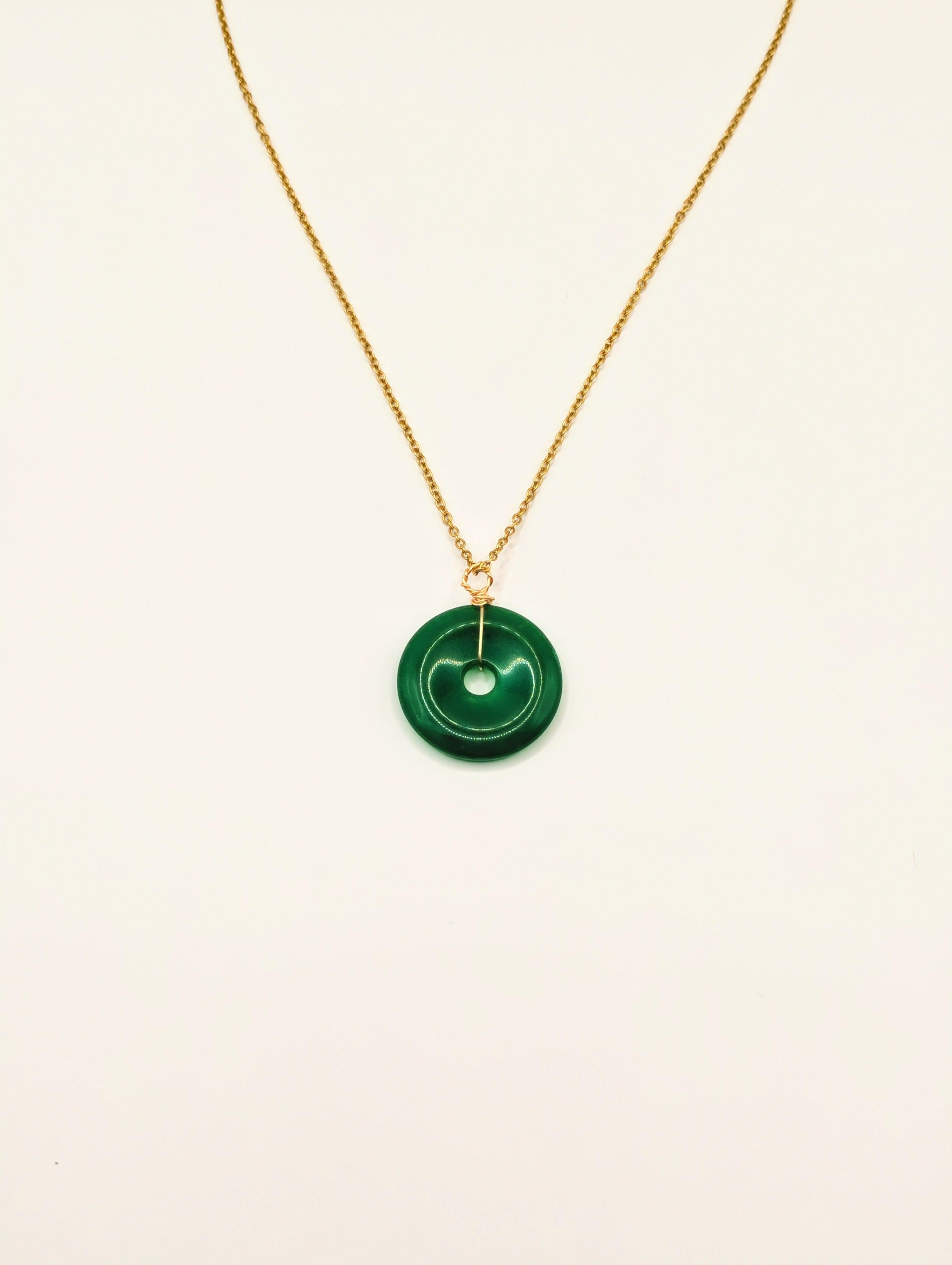 Pendentif Donut en Jade de Malaisie