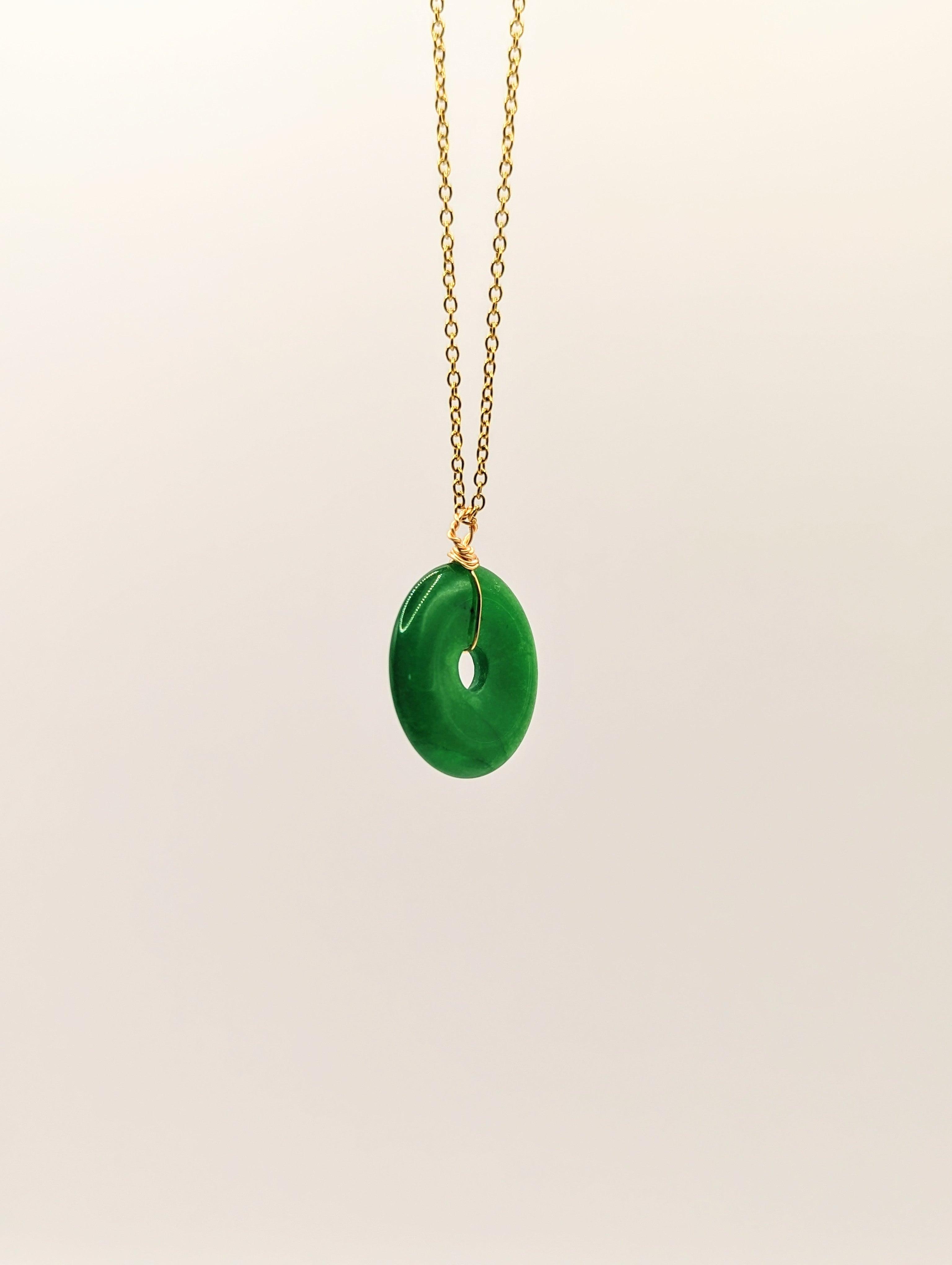 Pendentif Donut en Jade de Malaisie