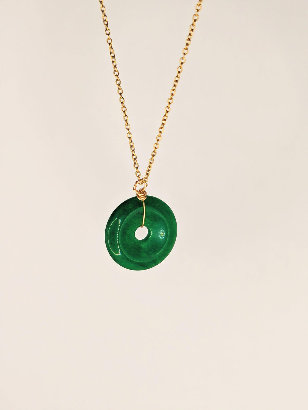 Pendentif Donut en Jade de Malaisie