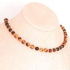 CIRCÉ | Collier en Oeil de tigre et plaqué Or 18 et 24 carats