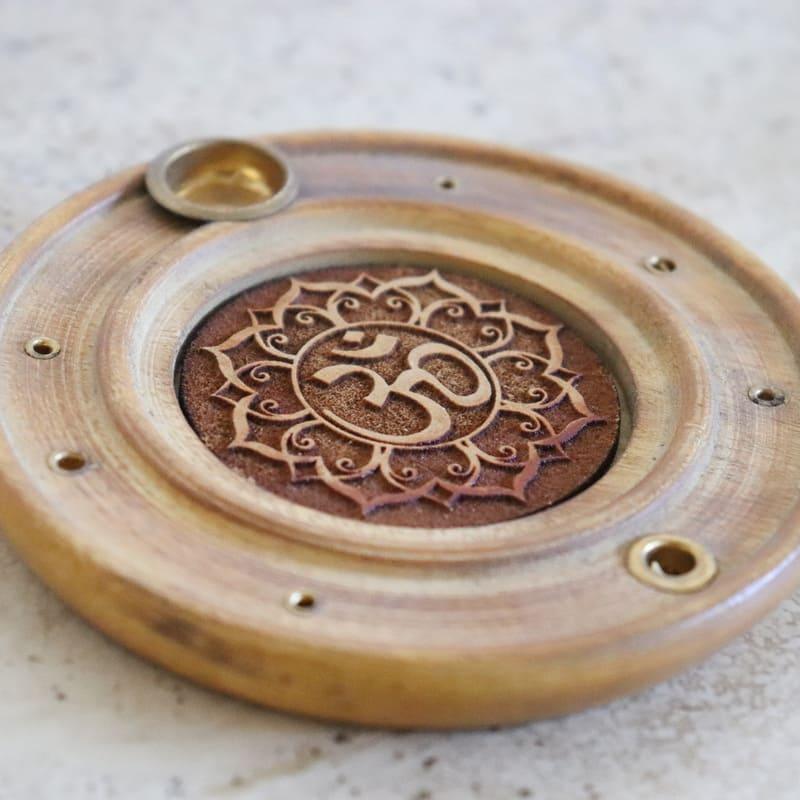 Porte-encens rond Om