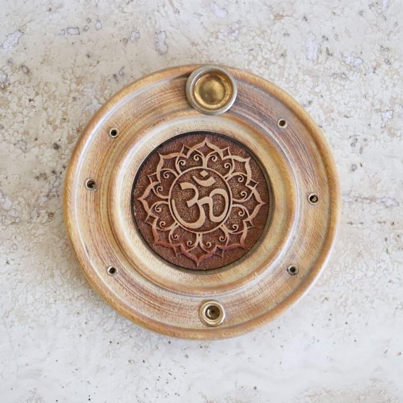 Porte-encens rond Om